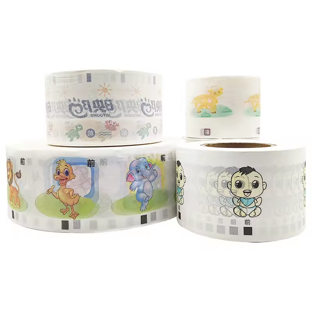 Customize Logo Printed Tissue Paper Frontal Tape for Baby Pull-up Diapers