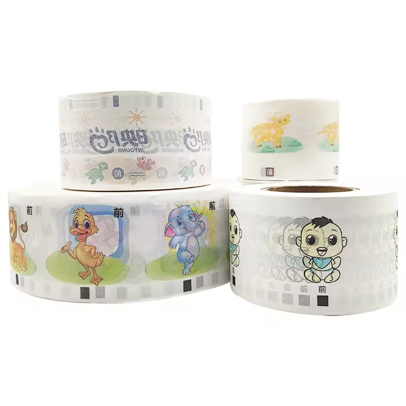 Customize Logo Printed Tissue Paper Frontal Tape for Baby Pull-up Diapers