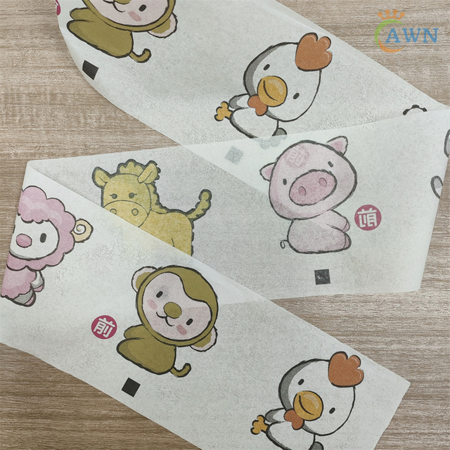 Printing Tissue Frontal Tape for Training Pant Baby Diaper Raw Material