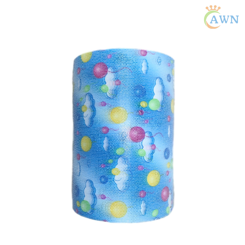 Customized Printing Knitted Frontal Tape for Disposable Baby/Adult Diaper Making