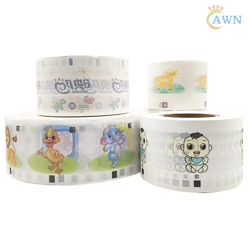 Printed Tissue Paper Logo Customize Frontal Tape for Baby Pull Up Pants